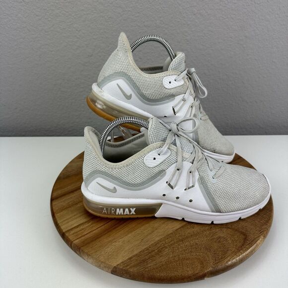 Nike‎ Mens Air Max Sequent 3 Running Shoes White/Gray Gum Men’s 7 921694-101 - Picture 1 of 10